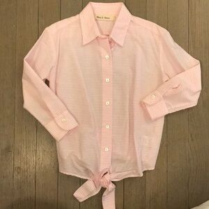 Max & Dora striped tie up shirt